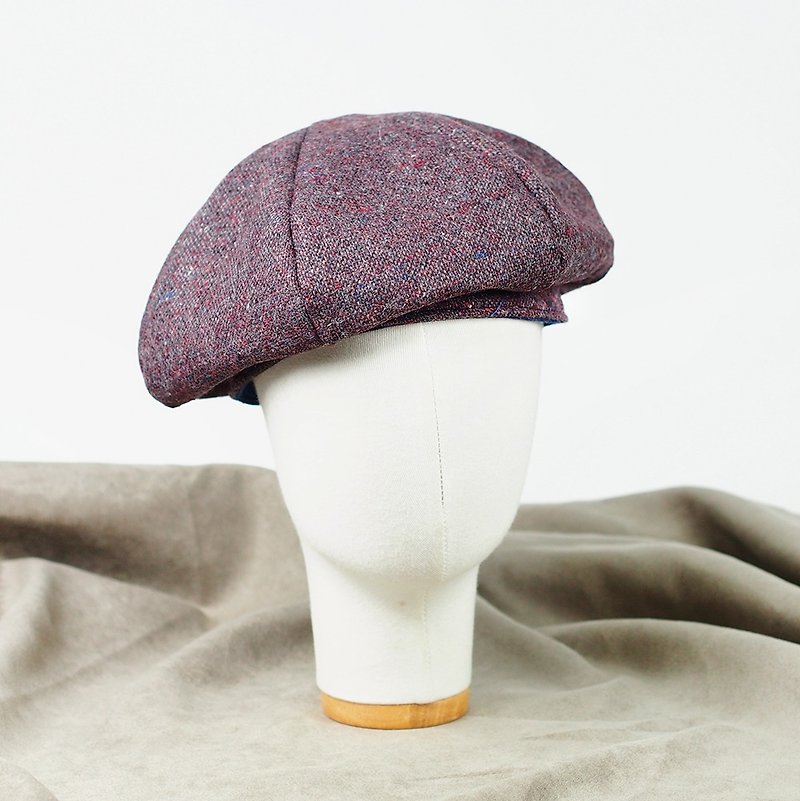 小牛村 手工贝雷帽 贝蕾帽 画家帽 气质 独特毛呢【樱花紫】B-156 - 帽子 - 羊毛 紫色