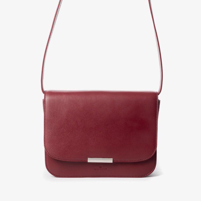 Ally Crossbody Bag | Maroon - 侧背包/斜挎包 - 真皮 红色