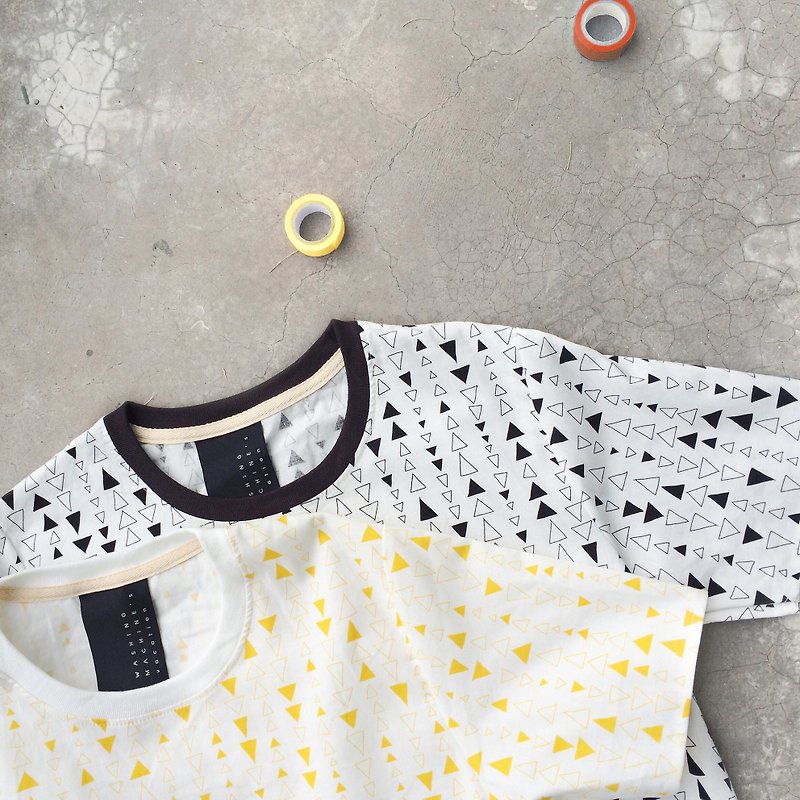 triangles pattern - top shirt【雙 11 限定】 - 女装上衣 - 棉．麻 多色