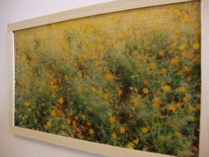 yellow flowers - 墙贴/壁贴 - 木头 黄色