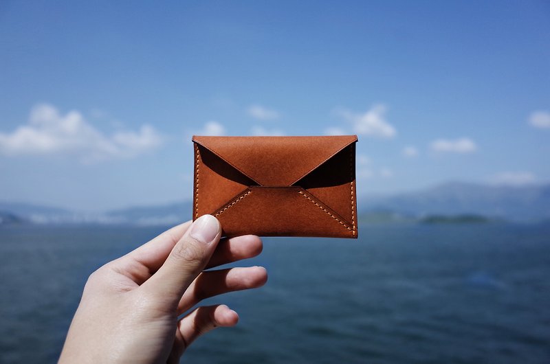 Envelope - 信封名片夹/咭片套 - 皮夹/钱包 - 真皮 橘色