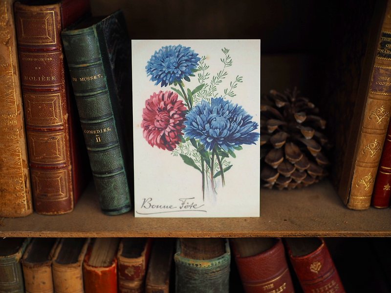 法国百年花卉 复刻版明信片 O款 - 卡片/明信片 - 纸 多色