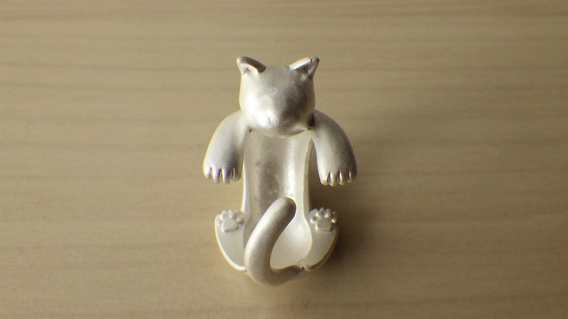 Cat Ring - 戒指 - 其他金属 银色