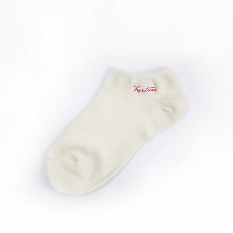 胶原蛋白抗菌除臭袜(单色款)米白/毕业 - 袜子 - 棉．麻 白色