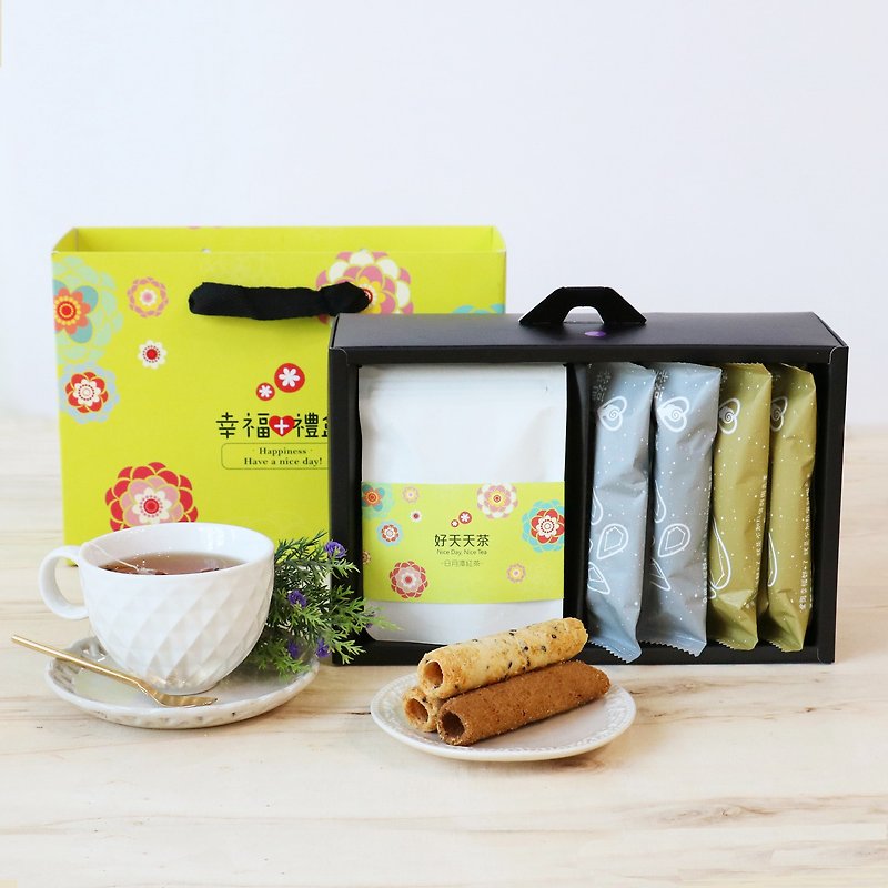 好茶好蛋卷-幸福+礼盒(蛋卷茶组) - 蛋糕/甜点 - 新鲜食材 绿色