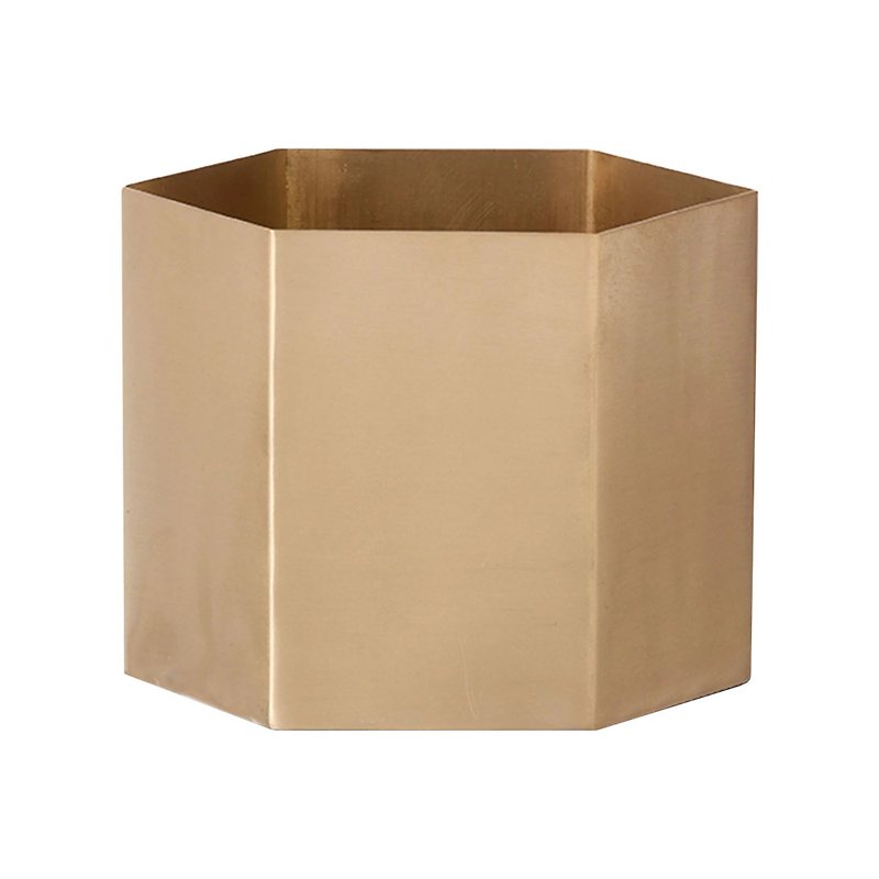 六角 置物筒 / 特大 - 收纳用品 - 铜/黄铜 金色