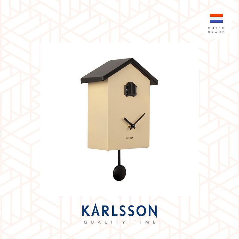荷兰Karlsson, Traditional Cuckoo黄色摇摆布谷鸟挂钟(整点报时) - 时钟/闹钟 - 塑料 橘色