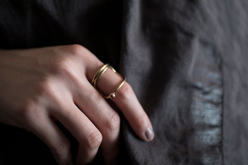 四种戴法戒指 - 黄铜 / 925银 - 戒指 - 其他材质 灰色