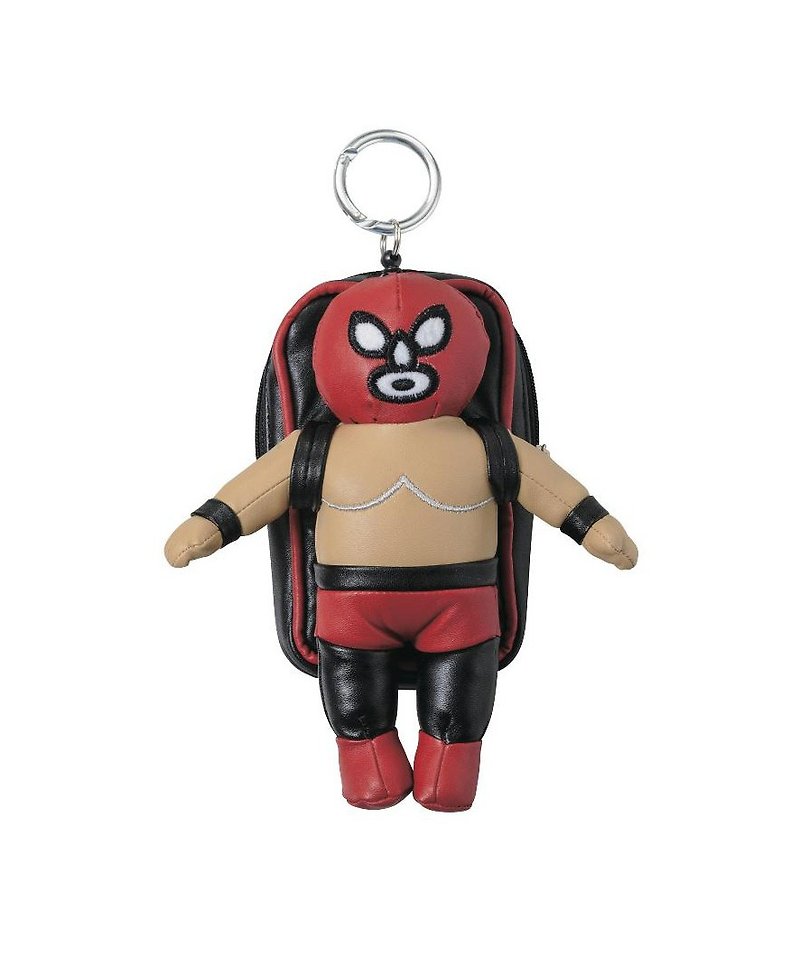SUSS-日本Magnets蒙面摔角手系列筋肉人背包收纳包/卡片夹(红面) - 证件套/卡套 - 塑料 红色