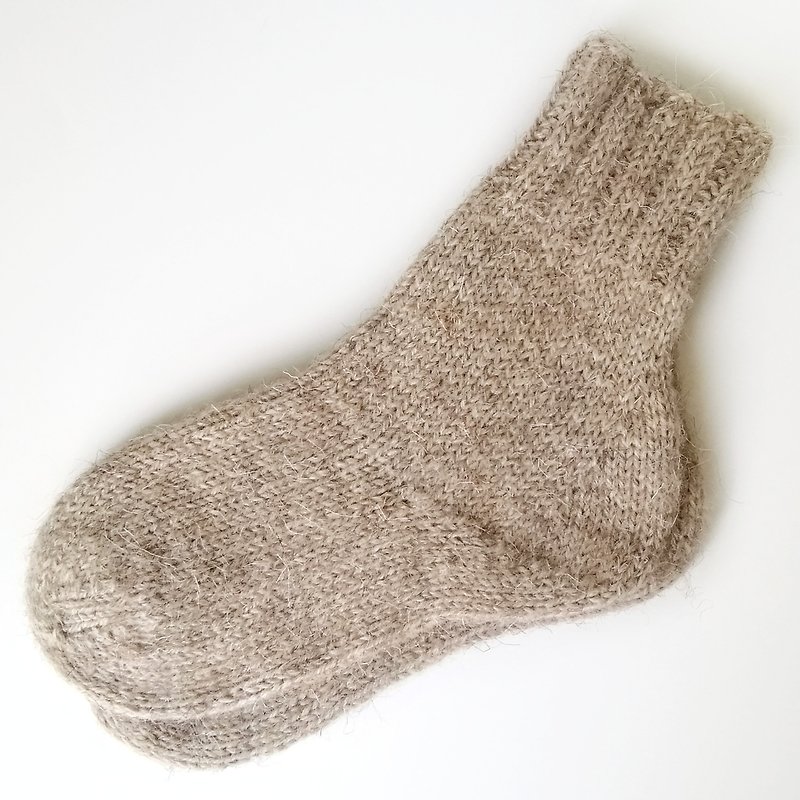 手工编织订制女式治疗保暖袜-天然羊毛纱 - 袜子 - 羊毛 