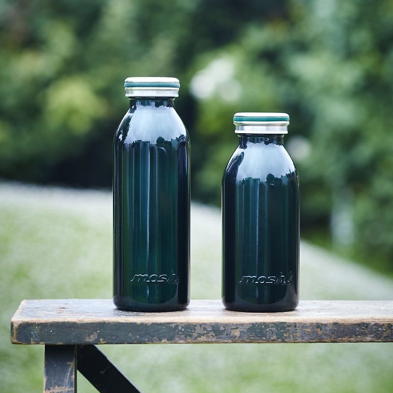 日本Mosh! 金属时尚牛奶系保温保冷瓶-450ml (森林绿) - 保温瓶/保温杯 - 不锈钢 绿色