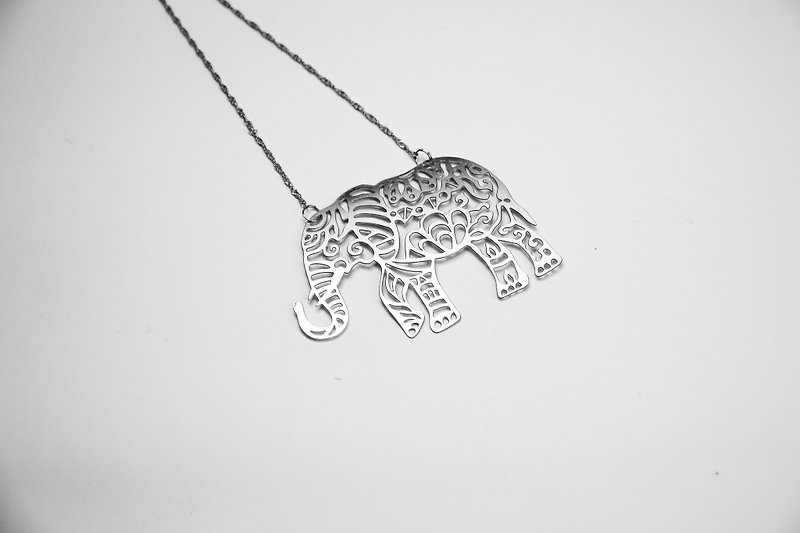大象(夏季新品)_动物系列_造题 - 项链 - 其他金属 银色