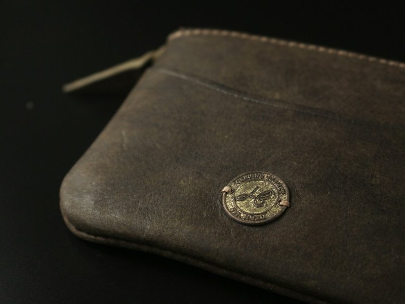 HEYOU Handmade - Coin Case 皮革零钱包 - 复古绿 - 零钱包 - 真皮 多色