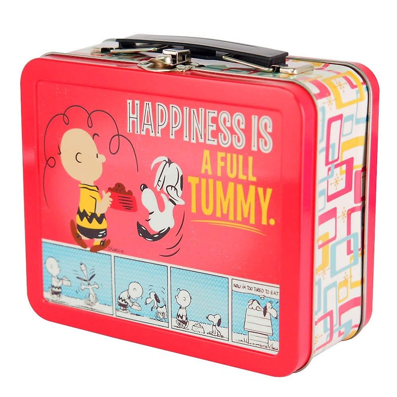 Snoopy餐盒-幸福饱饱【Hallmark-Peanuts史努比 收纳/其他】 - 收纳用品 - 其他金属 红色