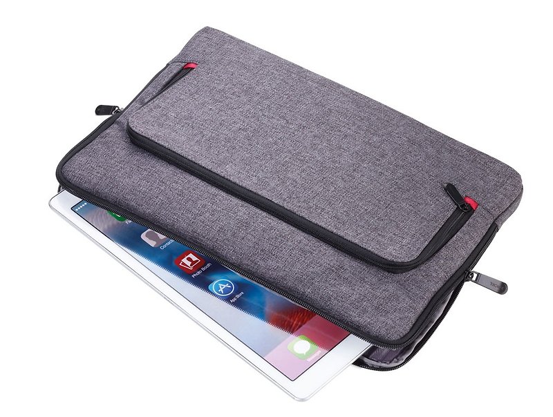笔电平板3C收纳轻巧公文包 - 电脑包 - 聚酯纤维 灰色