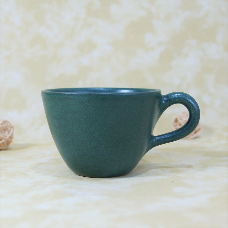 铬绿咖啡杯,茶杯,马克杯,水杯-约180ml - 咖啡杯/马克杯 - 陶 绿色
