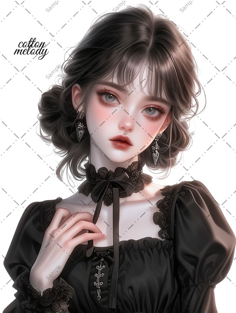 原厂贴纸 no.1076 人物贴纸 原创贴纸 人物贴纸 少女贴纸 原创人物贴纸 - 贴纸 - 纸 