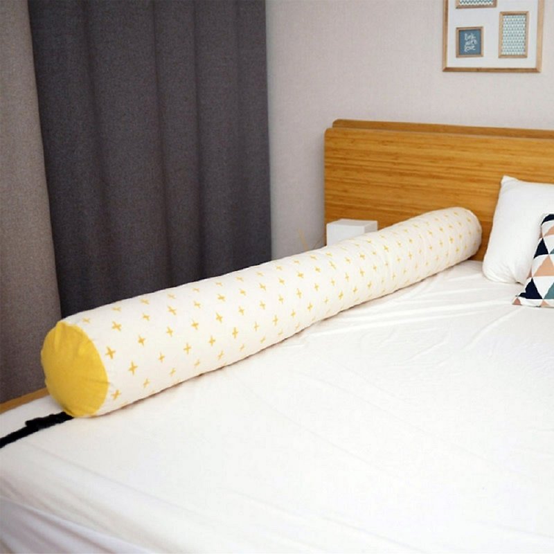 韩国Kangaruru防跌落护栏床围软垫--短145cm【光芒小十字】 - 儿童家具 - 棉．麻 黄色