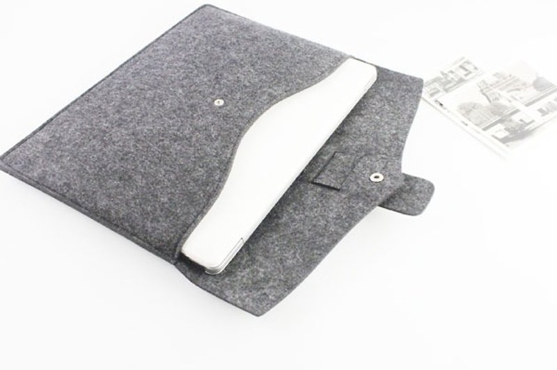 可定制 深灰色毛毡 电脑保护套 笔电包 电脑包 MacBook 15寸 071 - 平板/电脑保护壳 - 聚酯纤维 