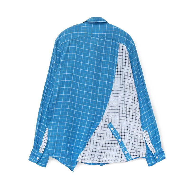 oqLiq - Root – Human shirt 后人衬衫 - 男装衬衫 - 棉．麻 蓝色