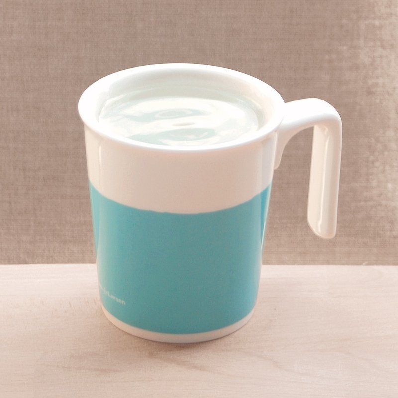 鸡尾酒亲亲马克杯  -P+L设计杯无盖(台湾制可微波烤箱SGS检验) - 咖啡杯/马克杯 - 瓷 蓝色