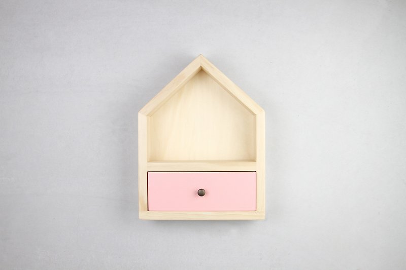 小房子置物钥匙盒 <圣诞礼物 家饰 礼物 收纳> - 收纳用品 - 木头 咖啡色