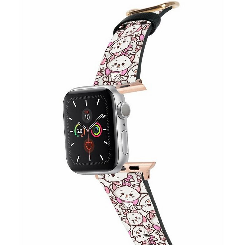 迪士尼玛丽猫十字压纹牛皮Apple Watch真皮皮革表带 5443 - 表带 - 真皮 