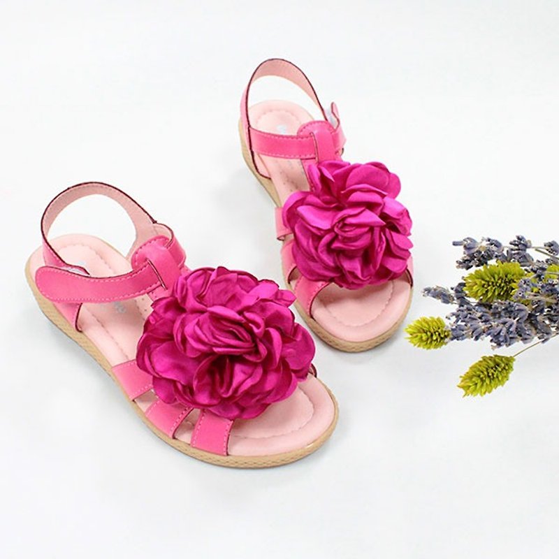 亲子修身凉鞋 – 桃玫瑰 - 童装鞋 - 人造皮革 粉红色