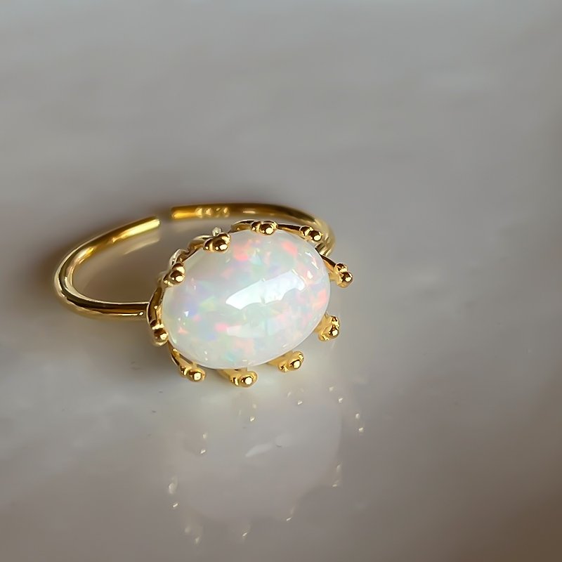 Ethiopian Opal Ring【gift box】 - 戒指 - 半宝石 透明