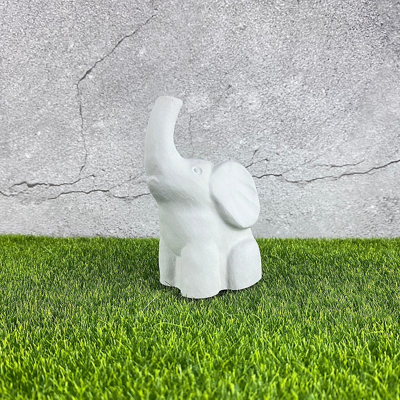 水泥摩艾 Moai－可爱大象 - 玩偶/公仔 - 水泥 灰色