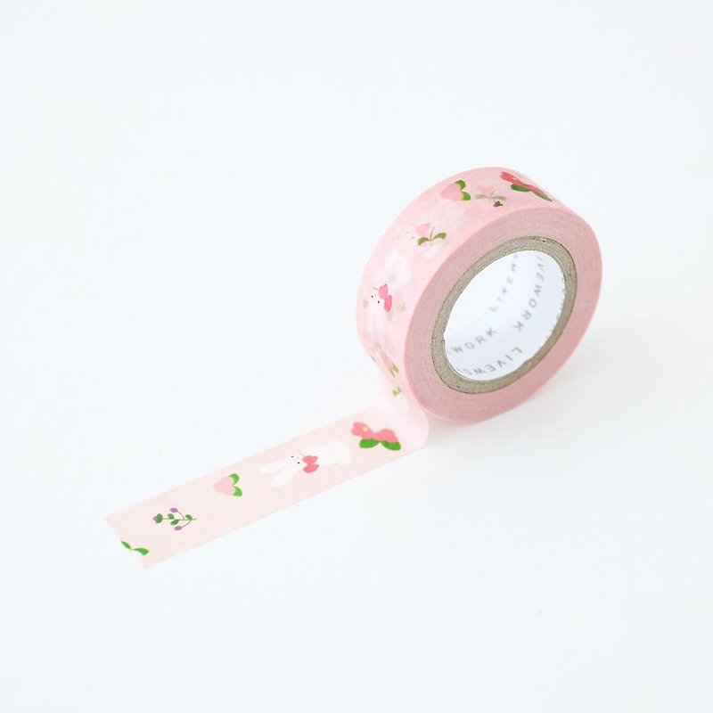livework-Piyo纸胶带(单入)-春天的兔子,LWK53275 - 纸胶带 - 纸 粉红色