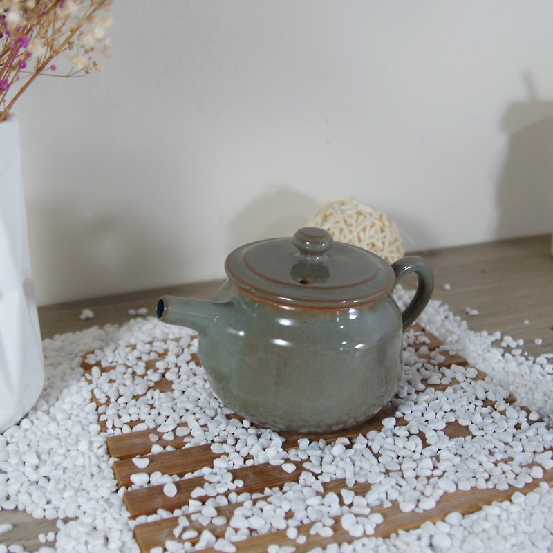 粉绿茶壶-容量约180ml - 茶具/茶杯 - 陶 绿色