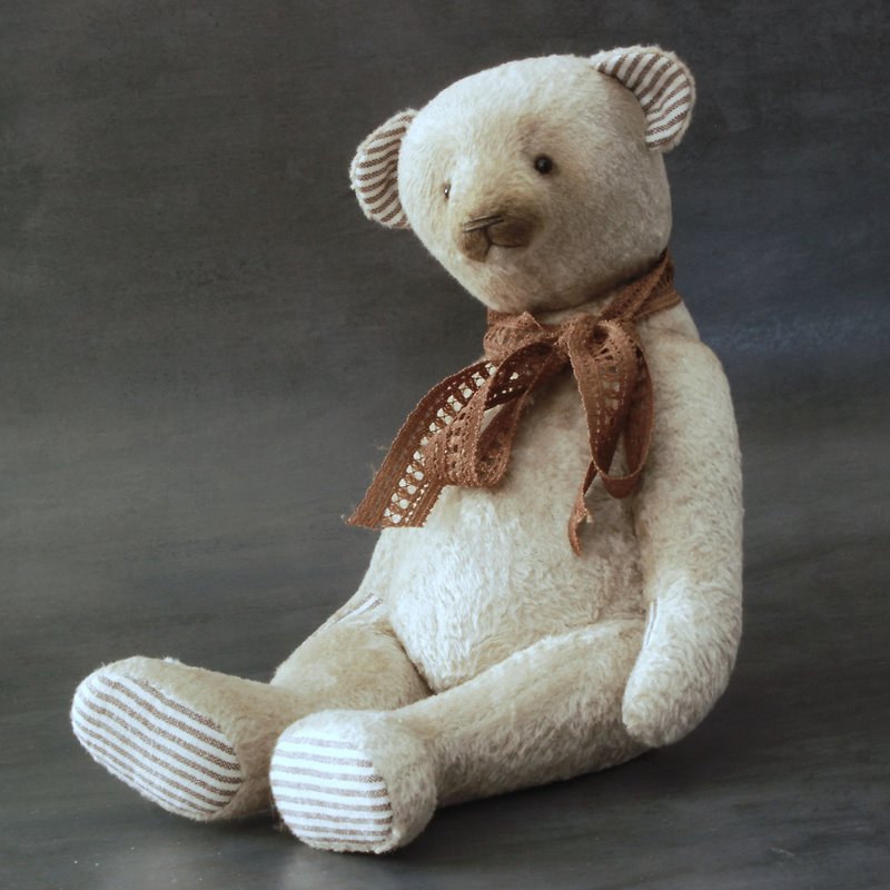 Classic teddy bear, vintage teddy bear, ooak teddy  Alfonso - 玩偶/公仔 - 其他材质 银色