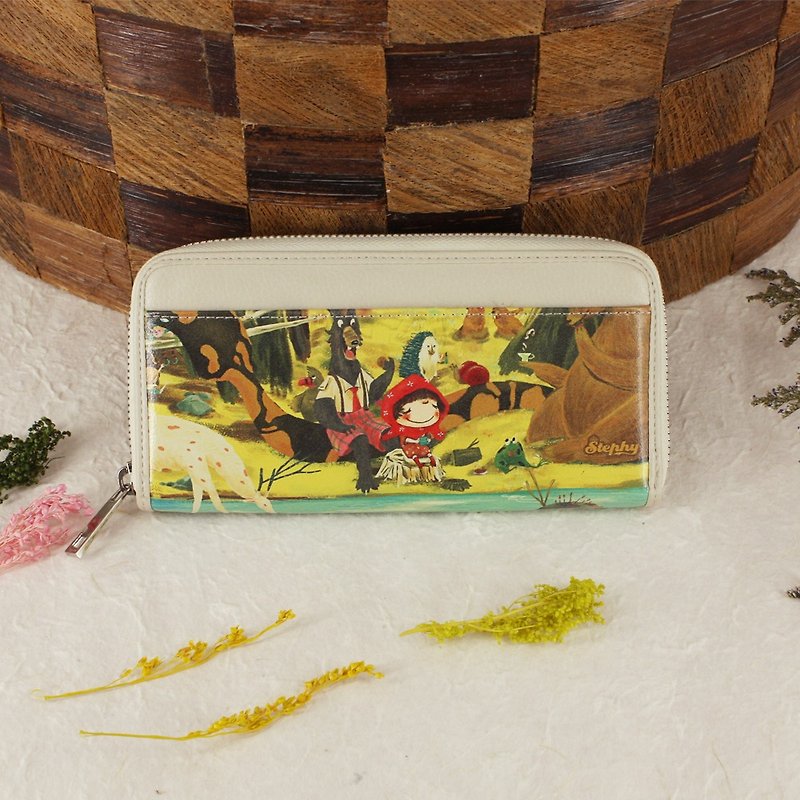stephy 童话系列小红帽-长版型拉链钱包, 长夹包, 钱夹SB022-FK - 皮夹/钱包 - 环保材料 