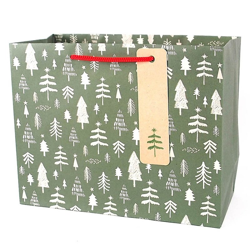 墨绿色多样圣诞树 【Hallmark-礼物袋/纸袋 圣诞节系列】 - 包装材料 - 纸 绿色