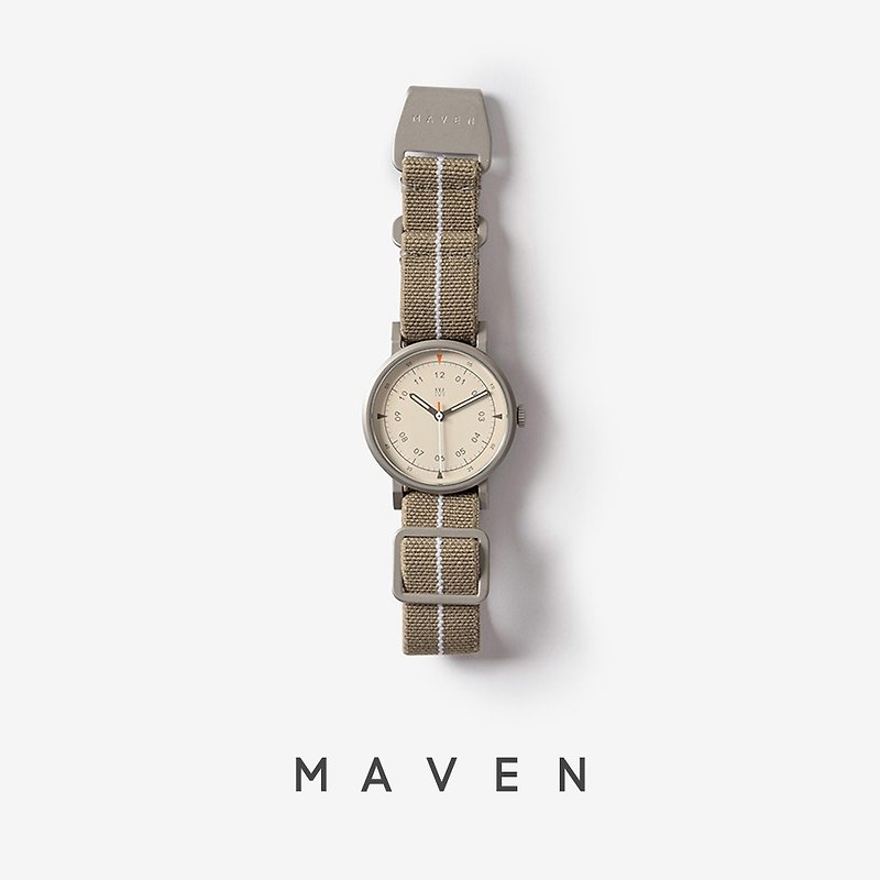 【5色可选】MAVEN MUS系列 34mm女表 日系工装风简约设计 - 女表 - 不锈钢 卡其色