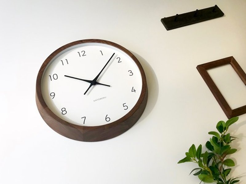 KATOMOKU muku clock 7 ウォールナット km-93 掛け時計 連続秒針 日本製 - 时钟/闹钟 - 木头 咖啡色