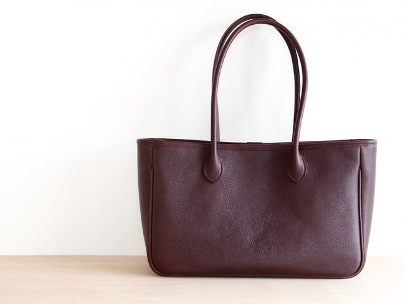 Leather tote bag Chocolate blown - 手提包/手提袋 - 真皮 咖啡色
