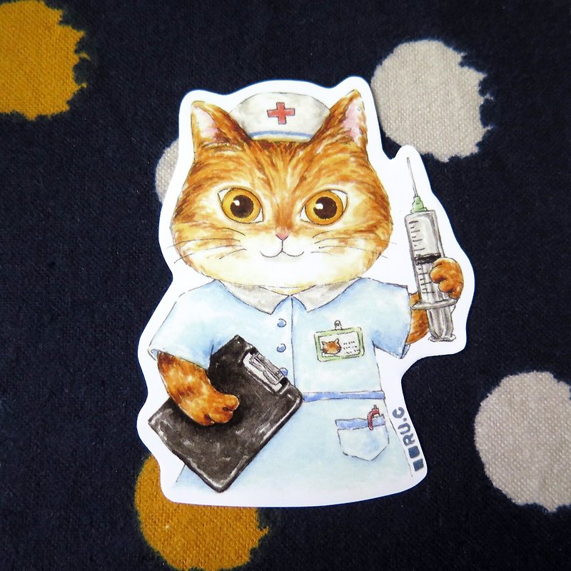 我的志愿:猫猫护士 贴纸 - 贴纸 - 纸 多色