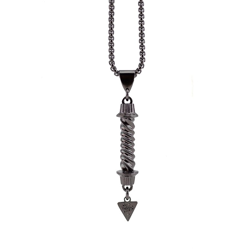 音量扭转项链 Volume twist necklace (黑金款) - 项链 - 其他金属 黑色