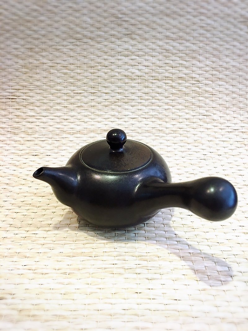 工艺精品 黑釉单把茶壼 - 茶具/茶杯 - 陶 
