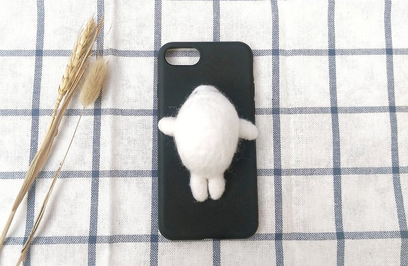羊毛毡 动物 海豹 手机壳 苹果 Apple Iphone  6 7 8 X Plus 三星 - 手机壳/手机套 - 羊毛 咖啡色