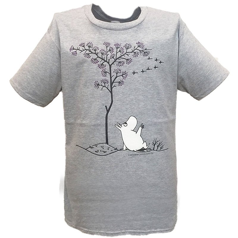 Moomin噜噜米授权-T恤：【悠闲】成人短袖 T-shirt - 女装 T 恤 - 棉．麻 紫色