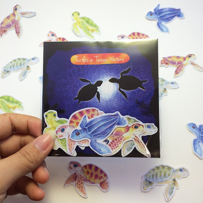 台湾的海龟贴纸 - 贴纸 - 纸 