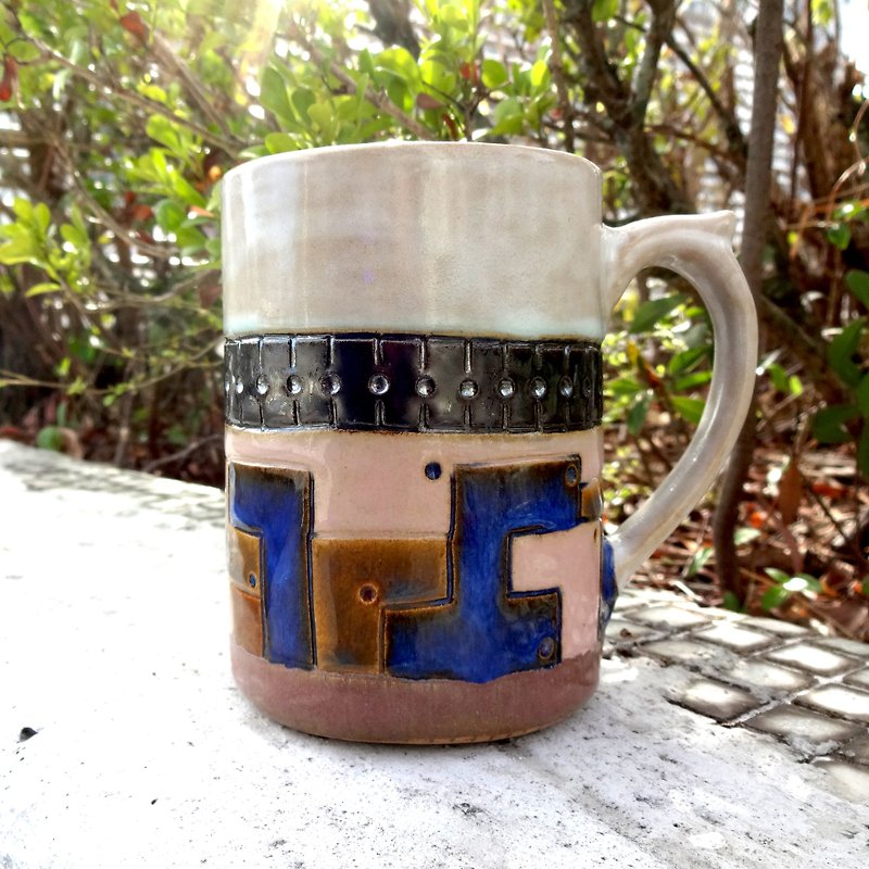 蒸汽朋克金属陶艺杯 - 咖啡杯/马克杯 - 陶 多色