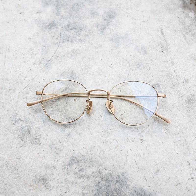 【目目商行】新版纯钛金属轻量框 钛金属鼻垫 雾金色 - 眼镜/眼镜框 - 其他金属 多色