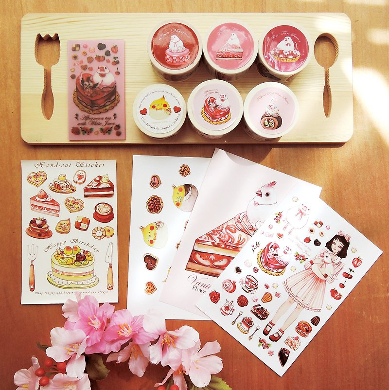 春季福袋-甜点 - 纸胶带 - 纸 粉红色