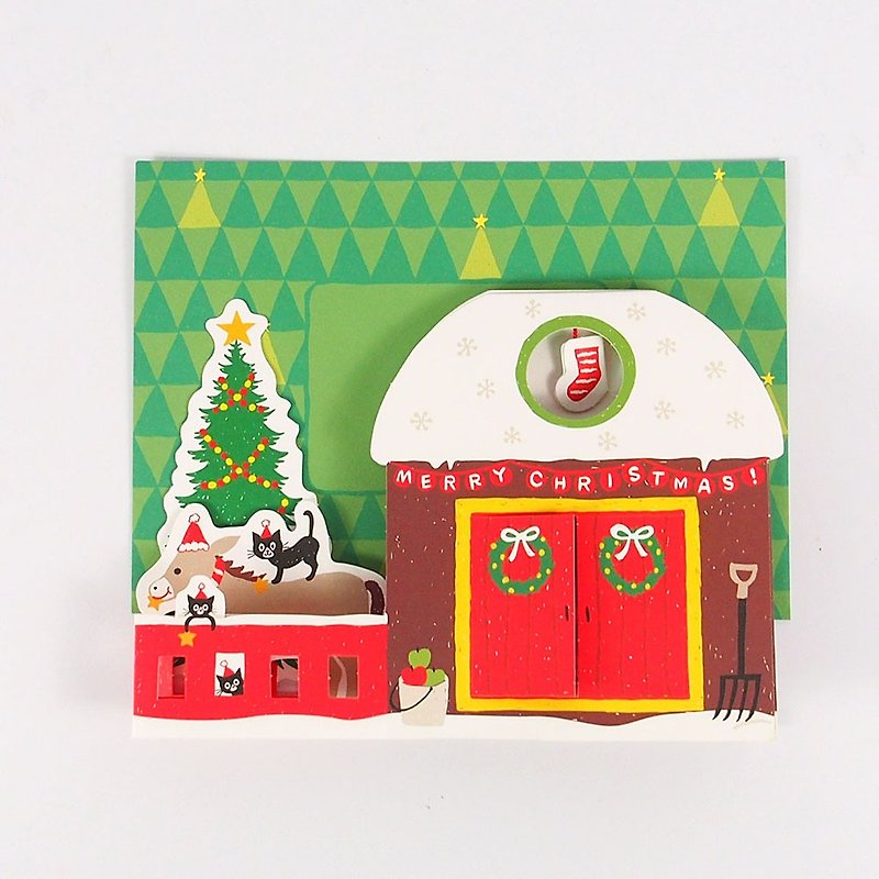 三只小猪要吃圣诞蛋糕 耶诞卡片【Hallmark-卡片 圣诞节系列】 - 卡片/明信片 - 纸 多色