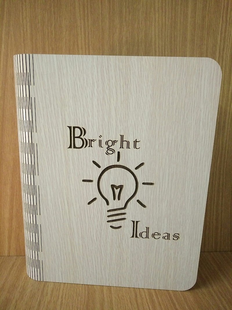 【定制化礼物】A5一体成型笔记本─Bright Ideas 手帐/文具/笔记 - 笔记本/手帐 - 木头 