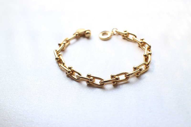 经典时光-黄铜手环 - 手链/手环 - 铜/黄铜 金色